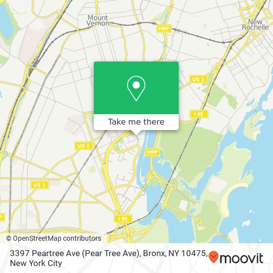 3397 Peartree Ave (Pear Tree Ave), Bronx, NY 10475 map