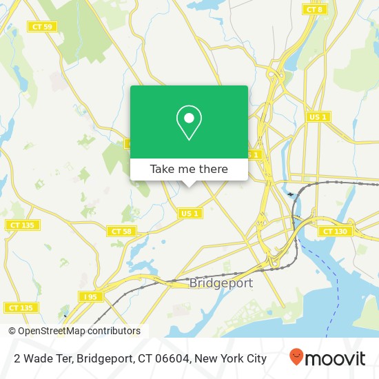 Mapa de 2 Wade Ter, Bridgeport, CT 06604