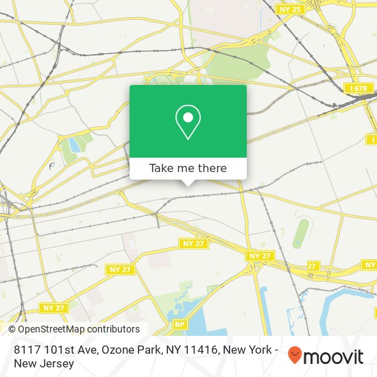 Mapa de 8117 101st Ave, Ozone Park, NY 11416