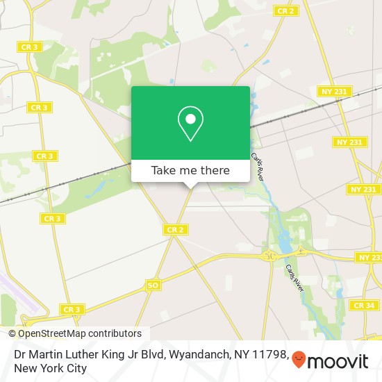 Mapa de Dr Martin Luther King Jr Blvd, Wyandanch, NY 11798