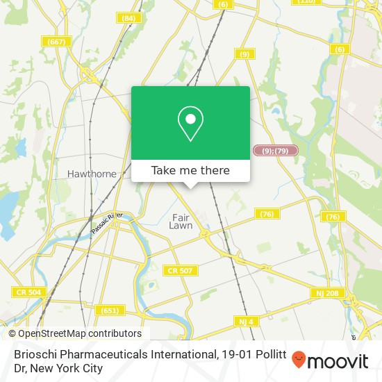 Brioschi Pharmaceuticals International, 19-01 Pollitt Dr map