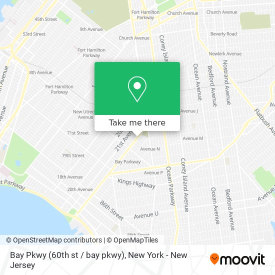 Bay Pkwy (60th st / bay pkwy) map