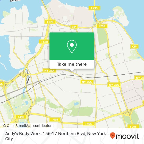 Andy's Body Work, 156-17 Northern Blvd map