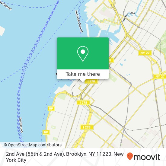 Mapa de 2nd Ave (56th & 2nd Ave), Brooklyn, NY 11220