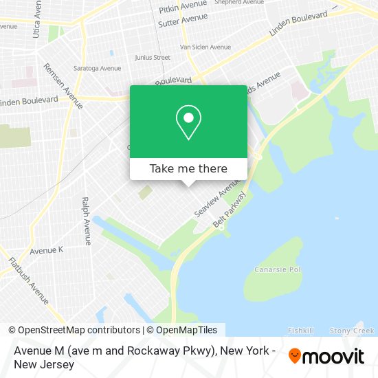 Mapa de Avenue M (ave m and Rockaway Pkwy)