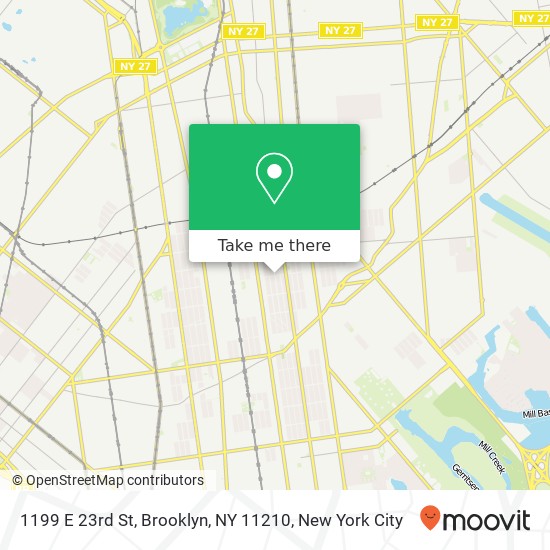 Mapa de 1199 E 23rd St, Brooklyn, NY 11210