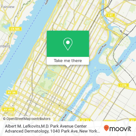 Albert M. Lefkovits,M.D. Park Avenue Center Advanced Dermatology, 1040 Park Ave map