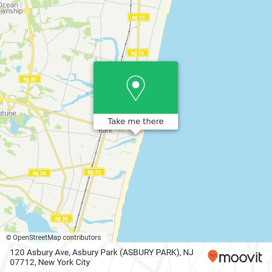 120 Asbury Ave, Asbury Park (ASBURY PARK), NJ 07712 map