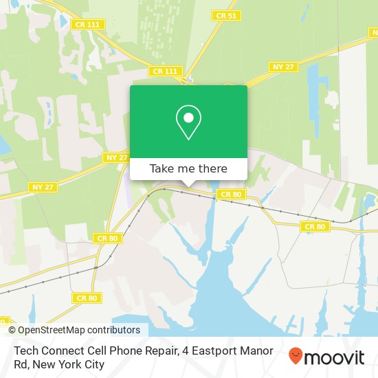 Mapa de Tech Connect Cell Phone Repair, 4 Eastport Manor Rd