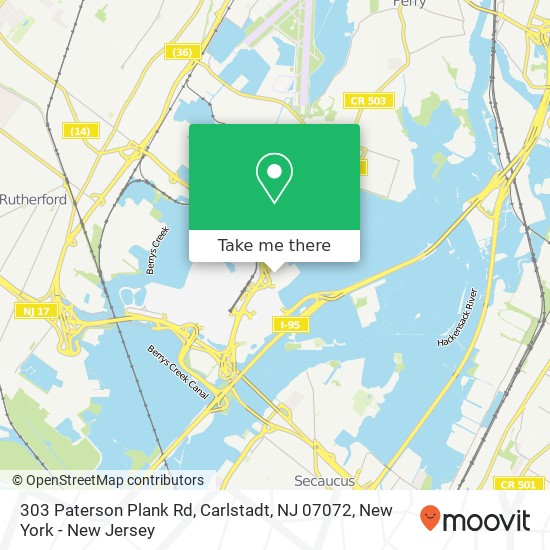 Mapa de 303 Paterson Plank Rd, Carlstadt, NJ 07072