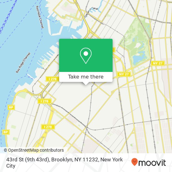Mapa de 43rd St (9th 43rd), Brooklyn, NY 11232