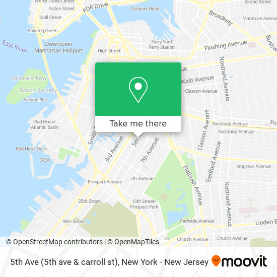 5th Ave (5th ave & carroll st) map