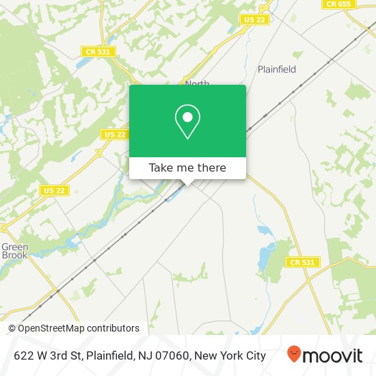 Mapa de 622 W 3rd St, Plainfield, NJ 07060