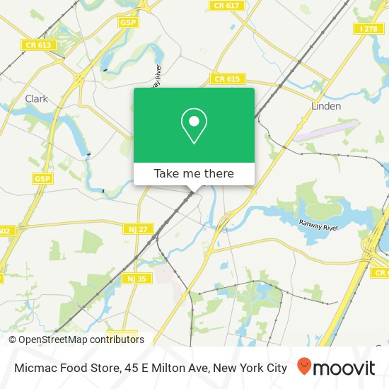 Mapa de Micmac Food Store, 45 E Milton Ave