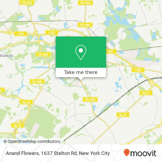 Anand Flowers, 1637 Stelton Rd map