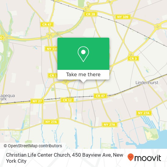 Christian Life Center Church, 450 Bayview Ave map