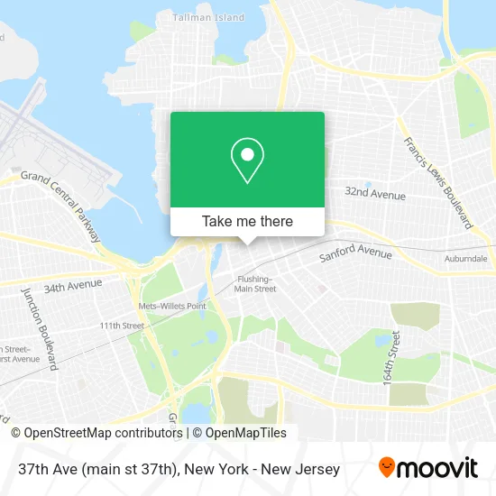 37th Ave (main st 37th) map