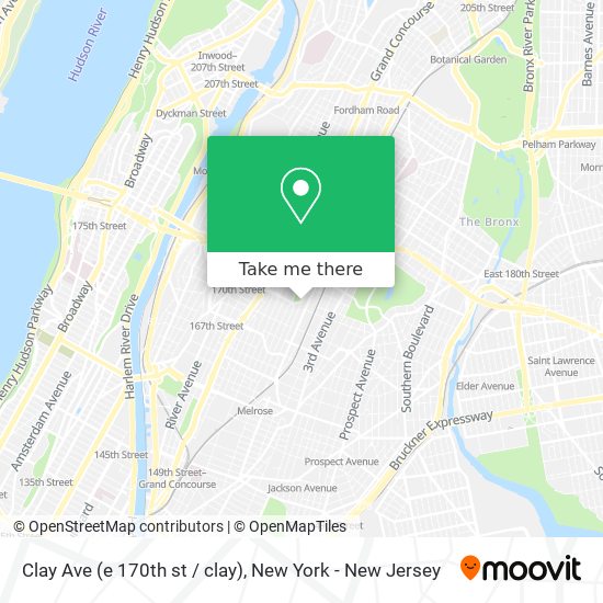 Mapa de Clay Ave (e 170th st / clay)