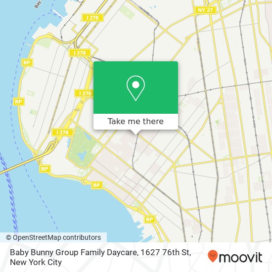 Mapa de Baby Bunny Group Family Daycare, 1627 76th St