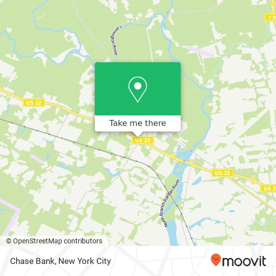 Chase Bank, 3166 US-22 map