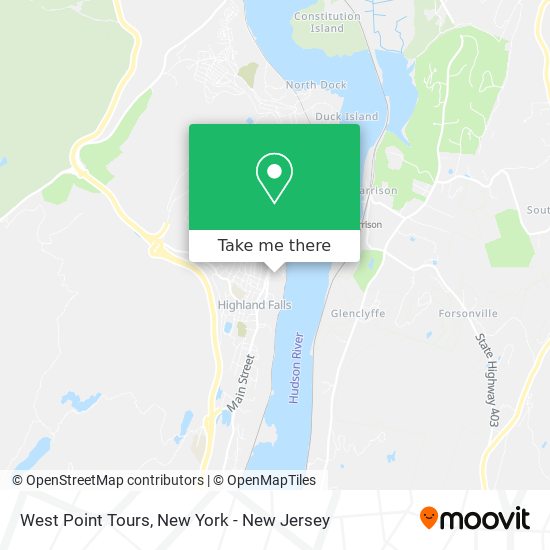 West Point Tours map