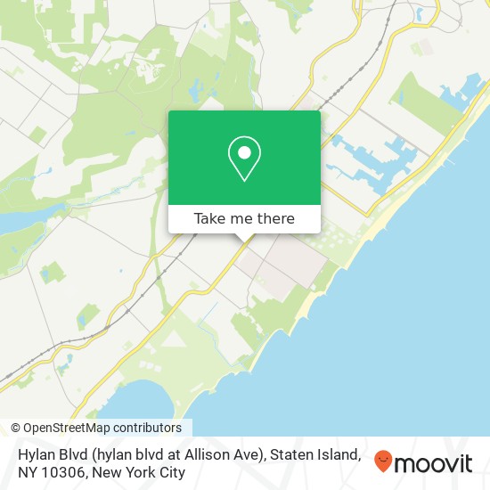Mapa de Hylan Blvd (hylan blvd at Allison Ave), Staten Island, NY 10306