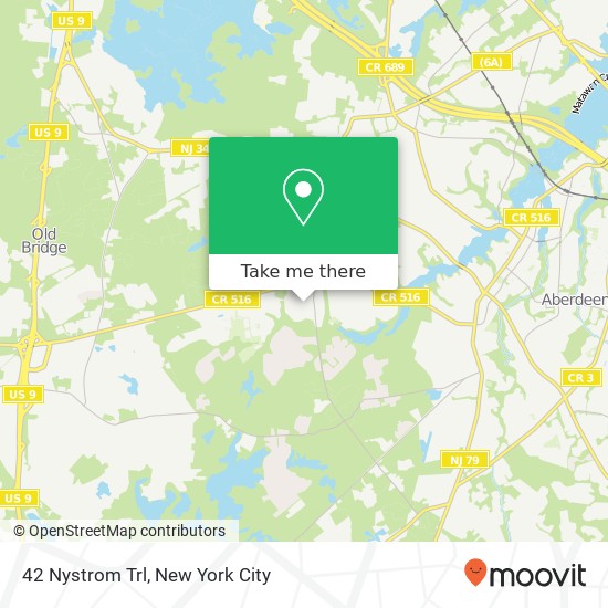 Mapa de 42 Nystrom Trl, Matawan, NJ 07747