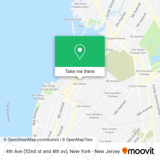 4th Ave (52nd st and 4th av) map