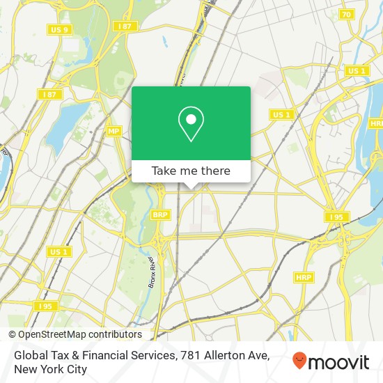 Global Tax & Financial Services, 781 Allerton Ave map