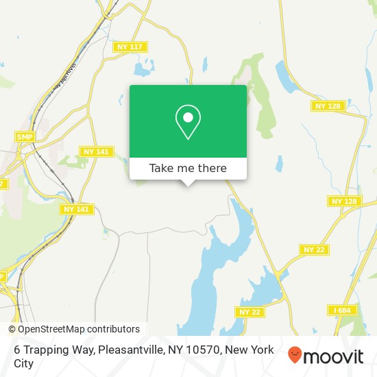 Mapa de 6 Trapping Way, Pleasantville, NY 10570