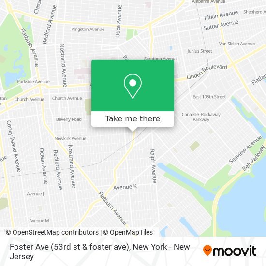 Foster Ave (53rd st & foster ave) map