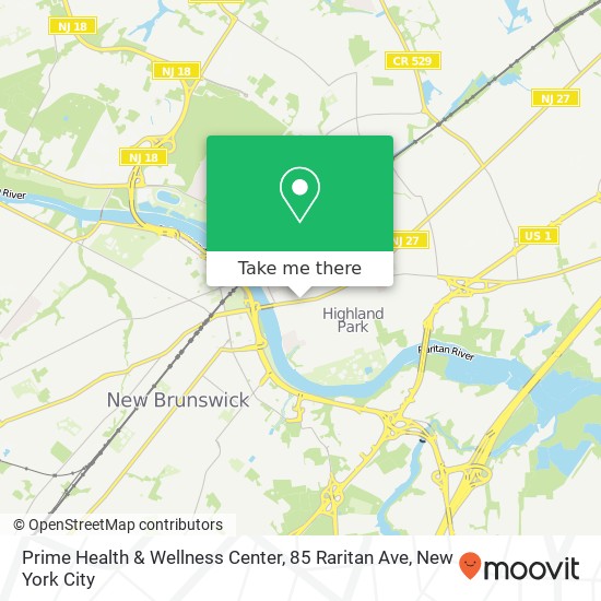 Prime Health & Wellness Center, 85 Raritan Ave map
