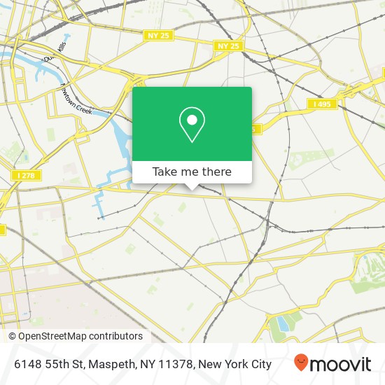 Mapa de 6148 55th St, Maspeth, NY 11378