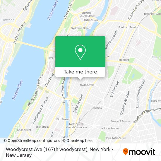 Mapa de Woodycrest Ave (167th woodycrest)