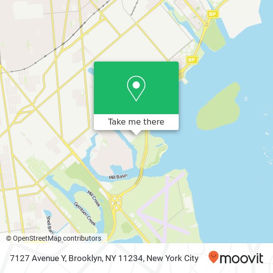 Mapa de 7127 Avenue Y, Brooklyn, NY 11234