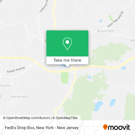 FedEx Drop Box map