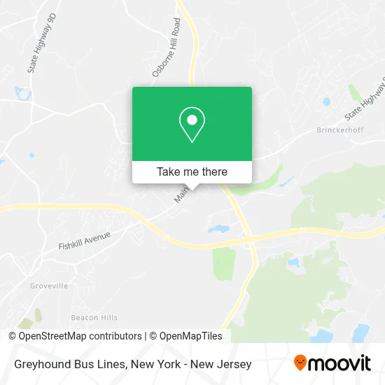 Greyhound Bus Lines map