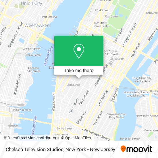 Chelsea Television Studios map