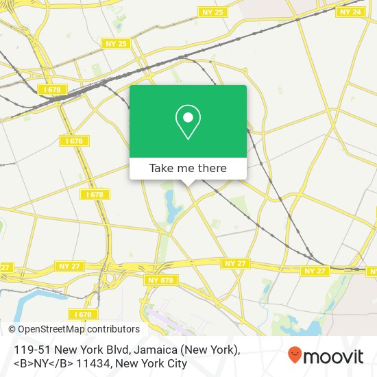 Mapa de 119-51 New York Blvd, Jamaica (New York), <B>NY< / B> 11434