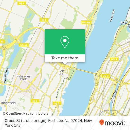 Cross St (cross bridge), Fort Lee, NJ 07024 map