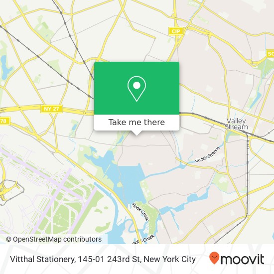 Mapa de Vitthal Stationery, 145-01 243rd St