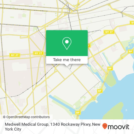 Mapa de Medwell Medical Group, 1340 Rockaway Pkwy