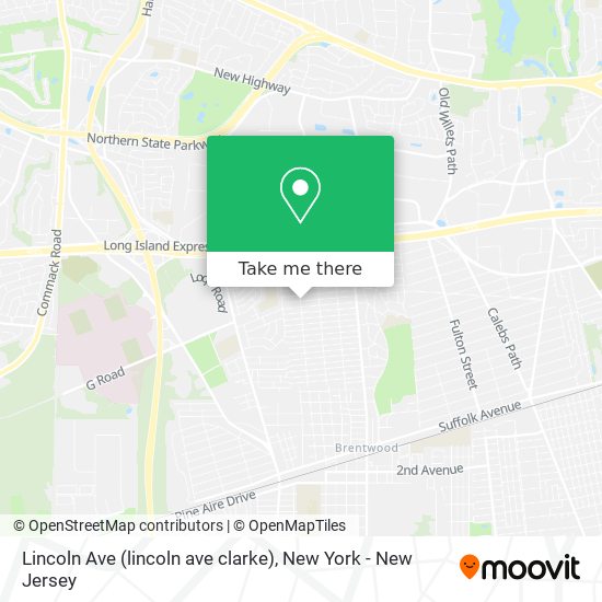 Mapa de Lincoln Ave (lincoln ave clarke)