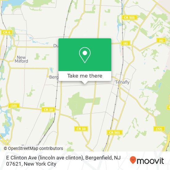 E Clinton Ave (lincoln ave clinton), Bergenfield, NJ 07621 map