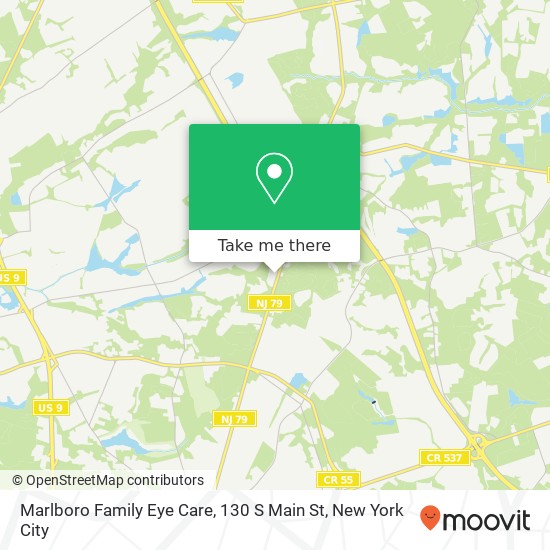 Marlboro Family Eye Care, 130 S Main St map