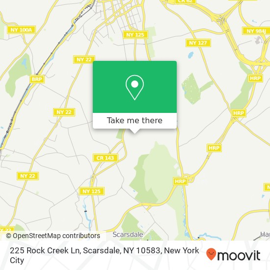 225 Rock Creek Ln, Scarsdale, NY 10583 map