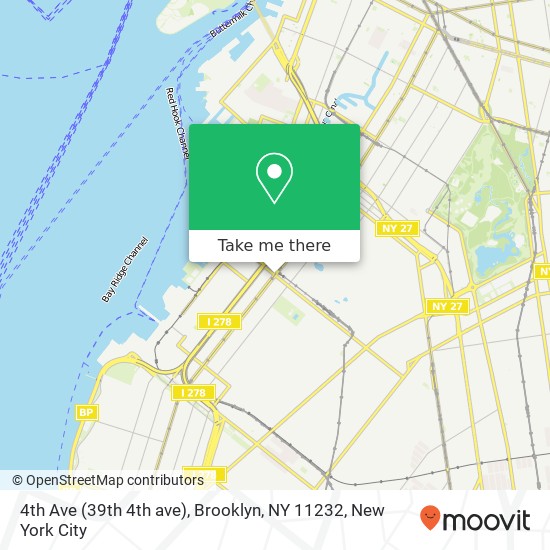 Mapa de 4th Ave (39th 4th ave), Brooklyn, NY 11232