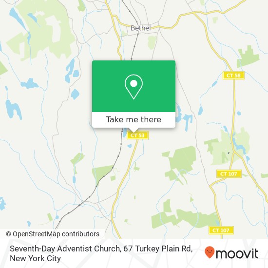 Mapa de Seventh-Day Adventist Church, 67 Turkey Plain Rd