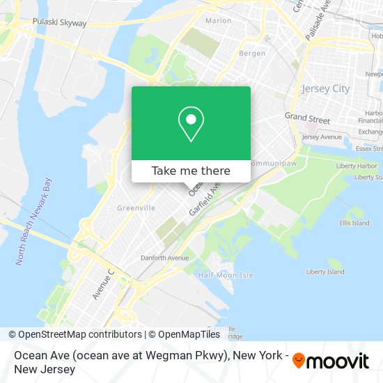 Ocean Ave (ocean ave at Wegman Pkwy) map