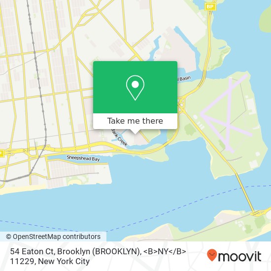 54 Eaton Ct, Brooklyn (BROOKLYN), <B>NY< / B> 11229 map